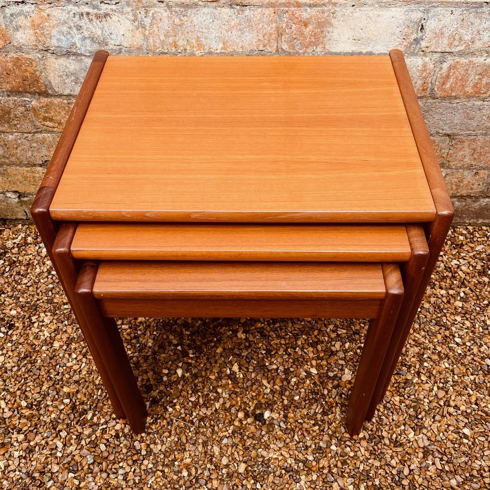 Danish teak sales nesting tables